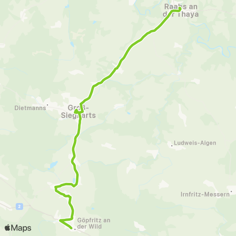 Verkehrsverbund Ost-Region Raabs / Thaya - Göpfritz / Wild map