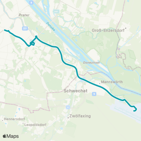 Verkehrsverbund Ost-Region Vienna Airport Bus Wien Karlsplatz - Flughafen Wien map