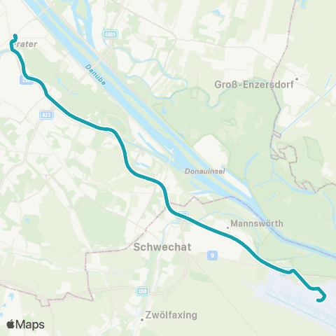 Verkehrsverbund Ost-Region Vienna Airport Bus Wien Praterstern - Flughafen Wien map