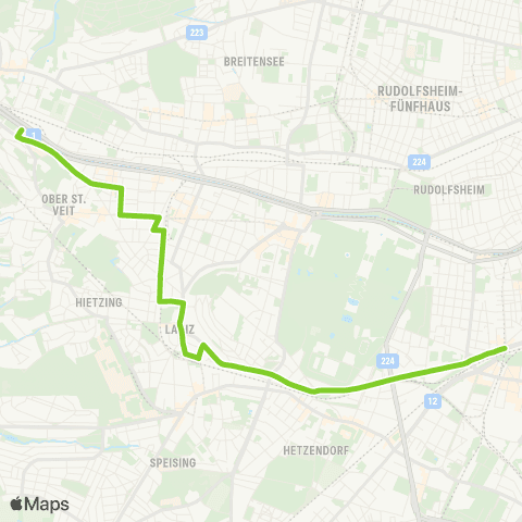 Verkehrsverbund Ost-Region SEV Meidling - Hütteldorf map