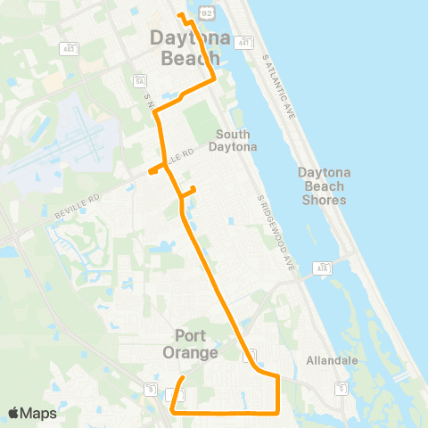 Votran South Nova map