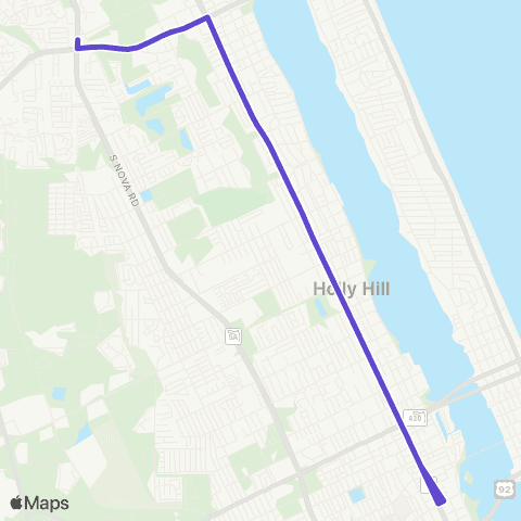 Votran North Ridgewood map