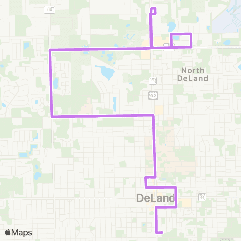 Votran Deland Circulator map