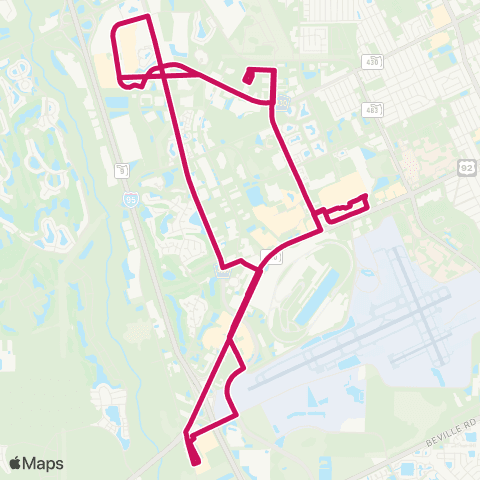 Votran West Daytona Circulator map