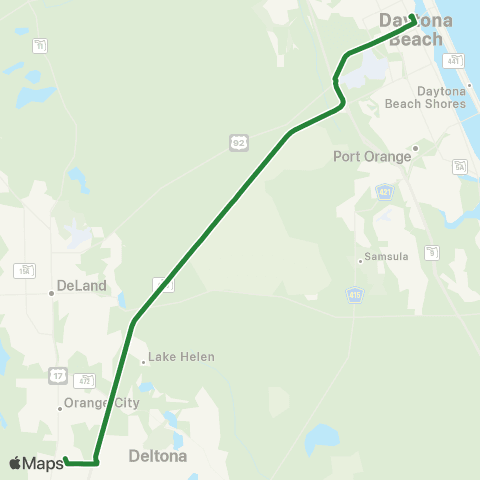 Votran Cross County Express map