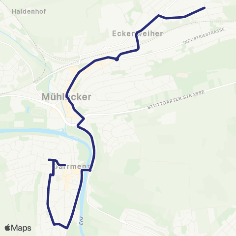 Verkehrsverbund Pforzheim-Enzkreis Dürrmenz - Bahnhof - Eckenweiher map