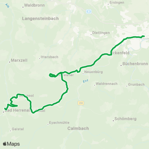 Schulbusse Schulbusse Bad Herrenalb - Dobel - Conweiler - Neuenbürg map
