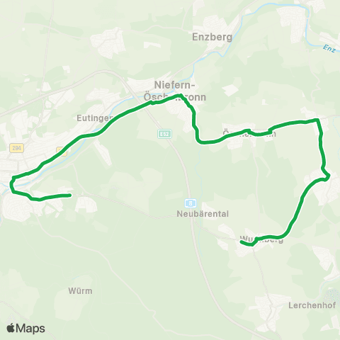 Schulbusse Schulbusse Wiernsheim - Öschelbronn - Niefern - Pforzheim map