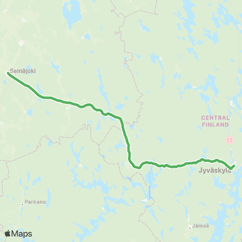 VR Taajamajuna map