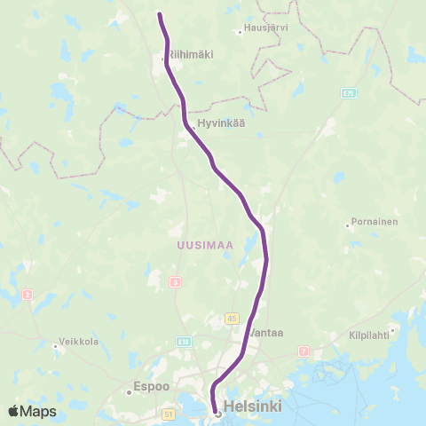 HSL Lähijuna map