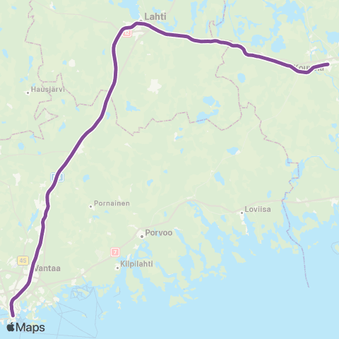 HSL Lähijuna map
