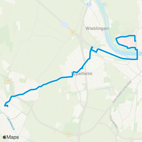 SWEG Schwetzingen - Plankstadt - Eppelheim - Pfaffengrund / Wieblingen - Neuenheimer Feld map