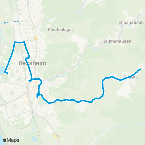 SWEG Eppingen - Rohrbach - Landshausen - Elsenz map