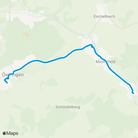 SWEG Östringen - Eichtersheim - Michelfeld - (Waldangelloch) map