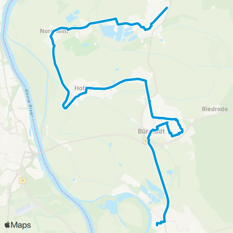 Verkehrsverbund Rhein-Neckar Lampertheim - Bürstadt - Biblis - Groß-Rohrheim map