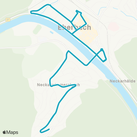 Stadtwerke Eberbach Eberbach Bahnhof - Brockenhof - Ledigsberg map