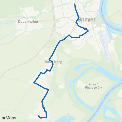 Verkehrsverbund Rhein-Neckar Speyer Hbf / ZOB - Postgraben - Paul-Egell-Str. - Römerberg map