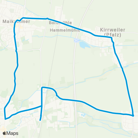 Verkehrsverbund Rhein-Neckar Edenkoben - Maikammer - Kirrweiler map