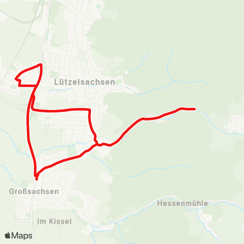DB Regio Großsachsen - Ritschweier - Lützelsachsen - Großsachsen map
