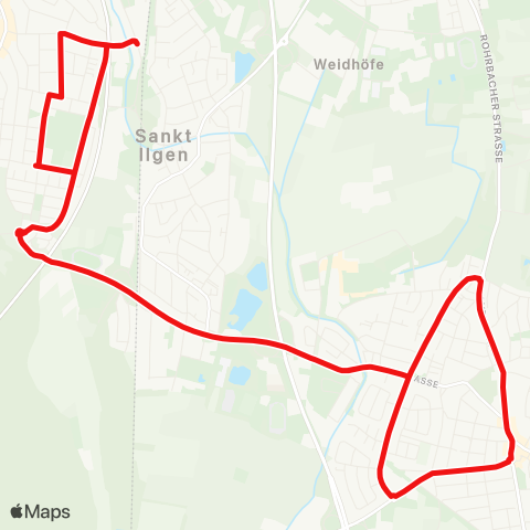 DB Regio St. Ilgen - Sandhausen - Nußloch - Sandhausen - St. Ilgen map