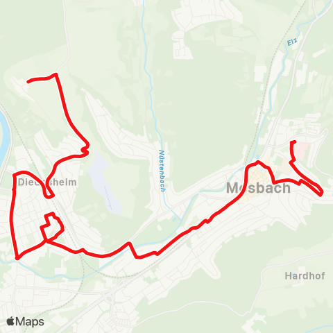 DB Regio Stadtverkehr Mosbach I map