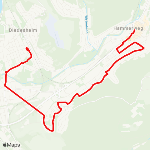 DB Regio Stadtverkehr Mosbach II map