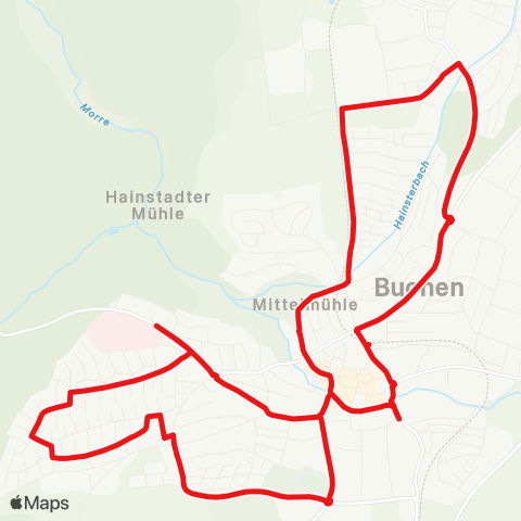 DB Regio Stadtverkehr Buchen map