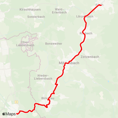 DB Regio Weinheim - Birkenau - Mörlenbach - Rimbach - Fürth map