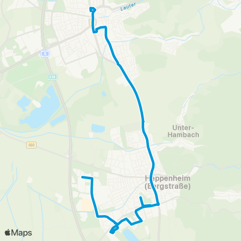 Verkehrsverbund Rhein-Neckar Bensheim - Heppenheim map