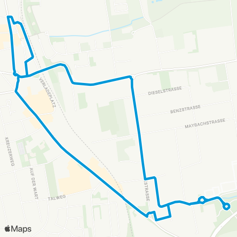 Verkehrsverbund Rhein-Neckar Stadtverkehr Grünstadt Ringlinie Bahnhof - Gewerbegebiet (Globus) - Bahnhof map