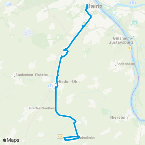 Verkehrsverbund Rhein-Neckar Bobstadt - Bf - Rathaus - Sportpark - Boxheimer Hof map