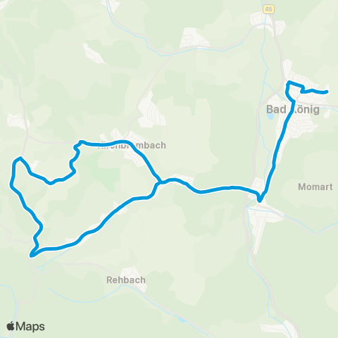VRN Nieder-Kinzig - Brombachtal - Bad-König map