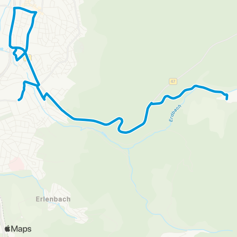 VRN Ernsbach - Erbuch - Erbach - Michelstadt map