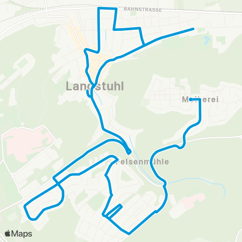 Verkehrsverbund Rhein-Neckar Landstuhl Schulzentrum - Stadthalle / Bf - Krankenhaus - Atzel - Melkerei map