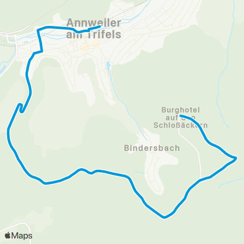 Verkehrsverbund Rhein-Neckar Annweiler - Burg Trifels map