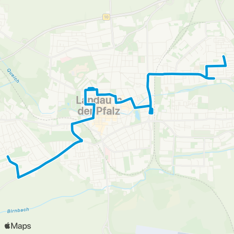 Verkehrsverbund Rhein-Neckar Danziger Platz - Hallenbad - Hbf - Deutsches Tor - Westring - Wollmesheimer Höhe map