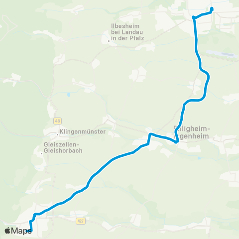 Verkehrsverbund Rhein-Neckar Landau - Billigheim-Ingenheim - Bad Bergzabern - (Wissembourg) map