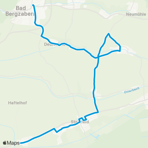 Verkehrsverbund Rhein-Neckar (Landau - ) Bad Bergzabern ( - Dierbach) - Niederotterbach - Schweighofen map