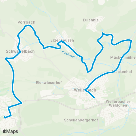 VRN Weilerbach - Mackenbach - Erzenhausen - Reichenbach - Kollweiler map