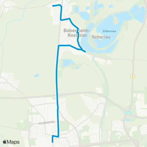 Verkehrsverbund Rhein-Neckar Bobenheim Bahnhof - Roxheim - Frankenthal Hauptbahnhof map