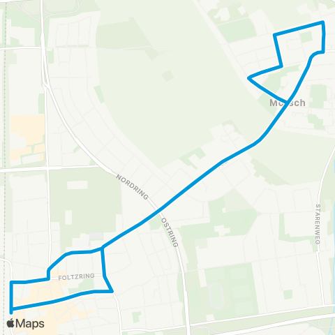 Verkehrsverbund Rhein-Neckar Frankenthal Hbf - Mörsch Am Nußbaum - Frankenthal Hbf map