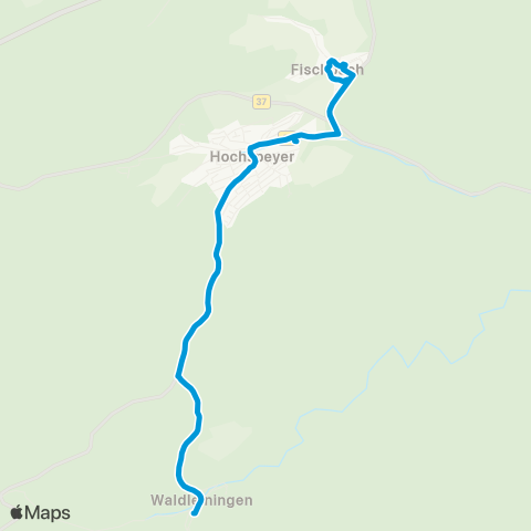 Verkehrsverbund Rhein-Neckar Kaiserslautern Fischbach - Hochspeyer - Waldleiningen map