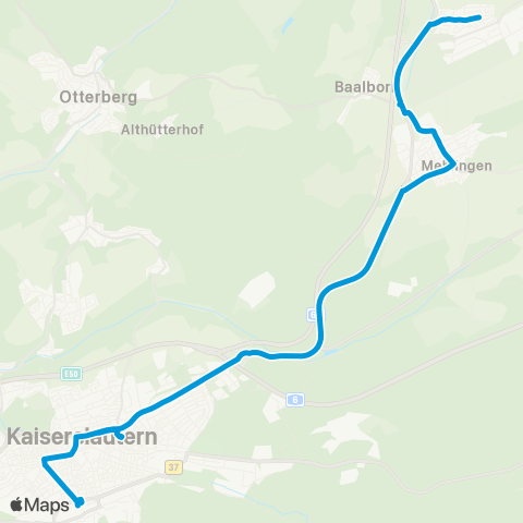 Verkehrsverbund Rhein-Neckar Kaiserslautern - Eselsfürth - Mehlingen - Sembach map