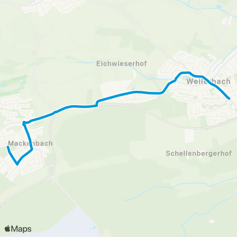 Verkehrsverbund Rhein-Neckar Weilerbach - Mackenbach map