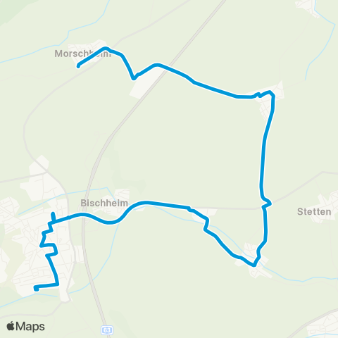 Verkehrsverbund Rhein-Neckar Kirchheimbolanden - Bischheim - Ilbesheim - Morschheim map