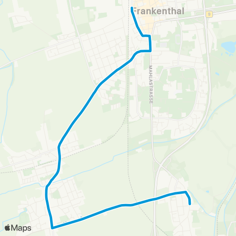Verkehrsverbund Rhein-Neckar Frankenthal Flomersheim - Eppstein - Studernheim map