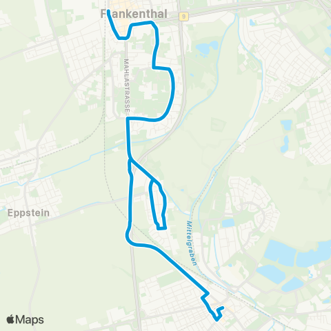 Verkehrsverbund Rhein-Neckar Frankenthal Frankenthal Hbf - Paul-Klee-Str. - Studernheim - Oggersheim map