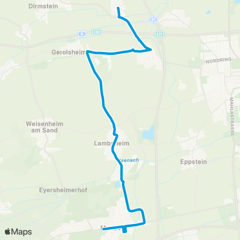 Verkehrsverbund Rhein-Neckar Rhein-Pfalz-Kreis Maxdorf - Lambsheim - Heßheim - Heuchelheim map