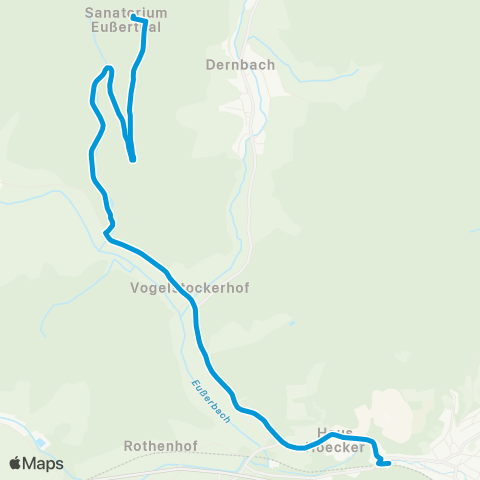 Verkehrsverbund Rhein-Neckar SÜW Albersweiler - Fachklinik Eußertal map