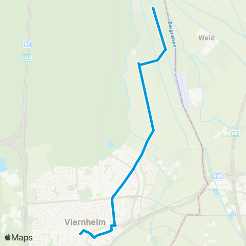 Verkehrsverbund Rhein-Neckar Viernheim Aussiedlerhöfe - Innenstadt map